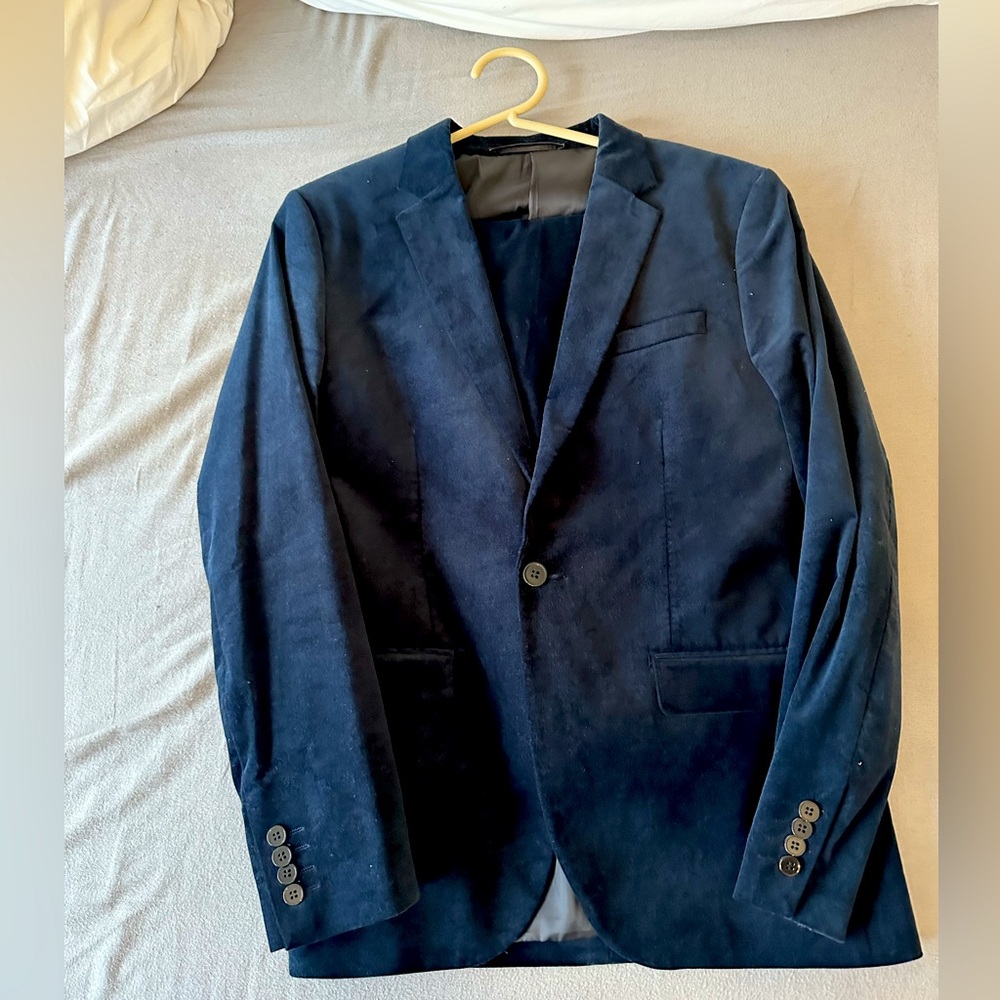 H&M velvet 2 piece suit